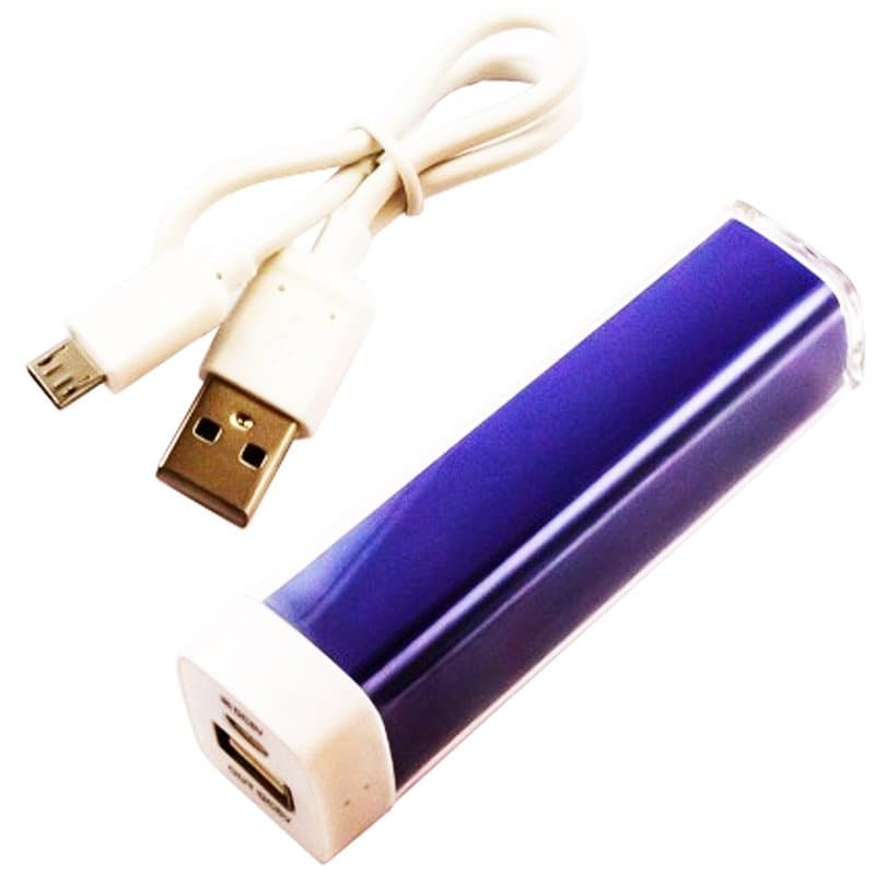 Batterie Powerbank Li-ion avec 2200mAh avec boîtier bleu