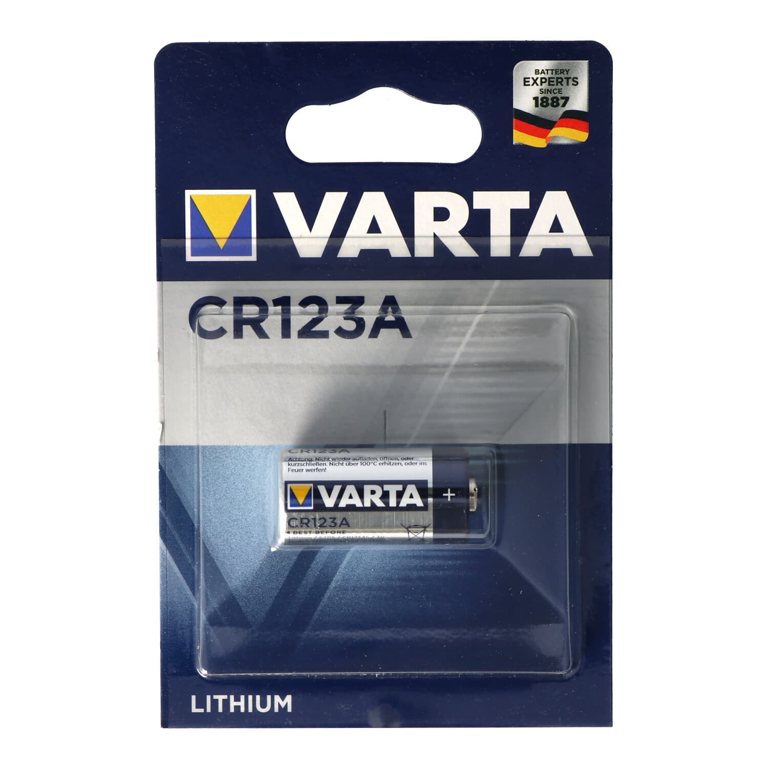 Pile CR123A adaptée à la serrure moteur ABUS FU2998 Danalock V3