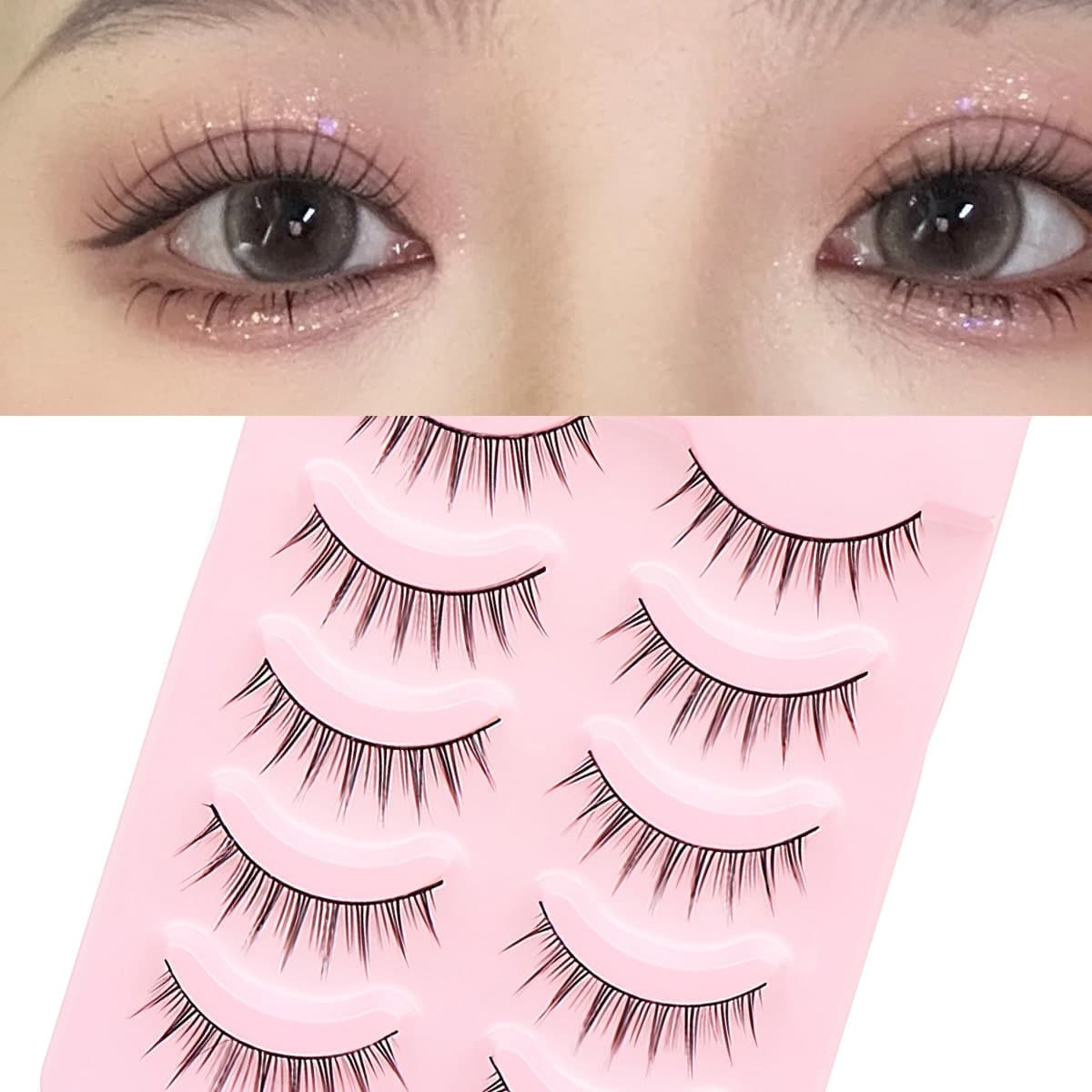 5 Paires De Faux Cils À Bande Complète Pour Boucles Naturelles, Volume Et Longueur, Légers Et Pratiques Pour L'application Et La Mise En Valeur